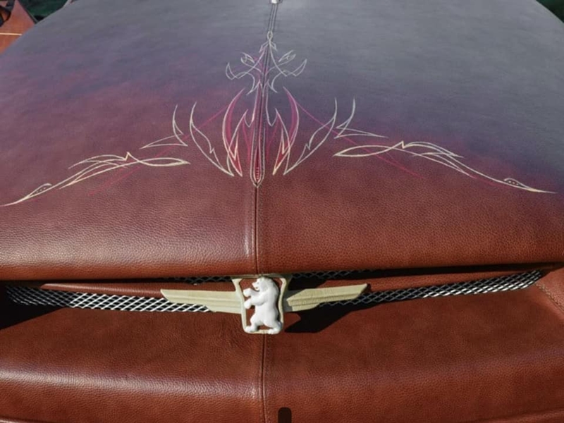 سيارة ملكية من الجلد بالكامل معروضة للبيع في روسيا