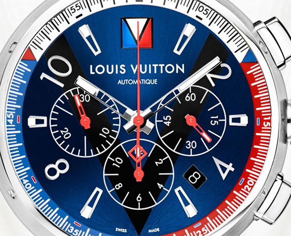 تعرف الى ساعة Tambour Blue الكرونوغراف من لويس فويتن