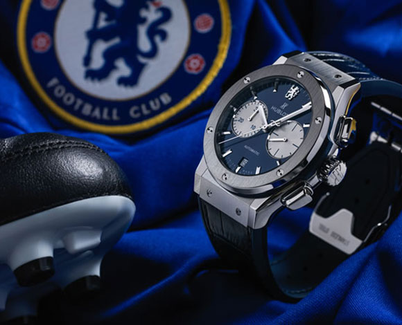 هوبلوت تتعاون مع نادي تشيلسي لاطلاق ساعة Chelsea Chronograph