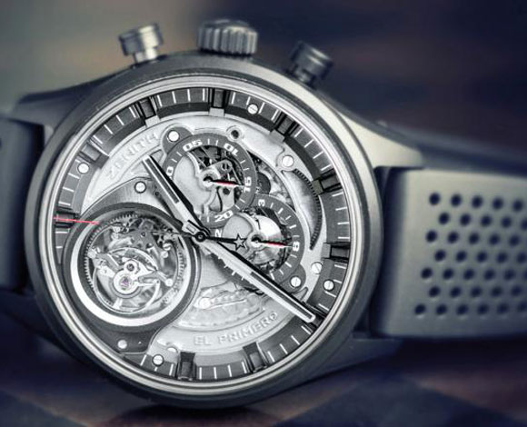 ساعة Zenith El Primero Tourbillon Skeleton Intense Black من أجمل الساعات والأكثرها أناقة!