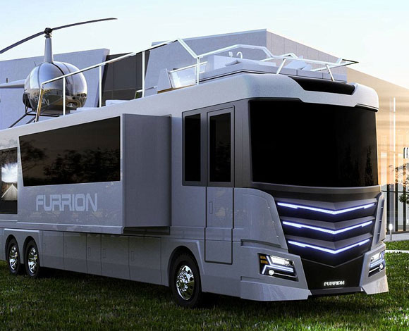 Elsium RV .. منزل متنقل مزود من أعلى بطائرة مروحية !