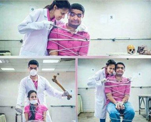  طبيب مصري يحتفل بزفافه في المشرحة!