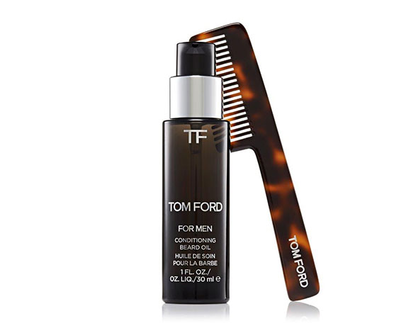 زيت شعر اللحية المنعم مع المشط من مجموعة TOM FORD FOR MEN