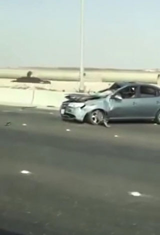 بالفيديو- أغرب حادث فيي السعودية !