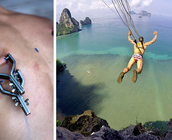 الفيديو- هل تتجرأ أن تتشبه بهذا المغامر؟