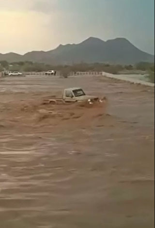 بالفيديو- سعودي يخاطر بنفسه