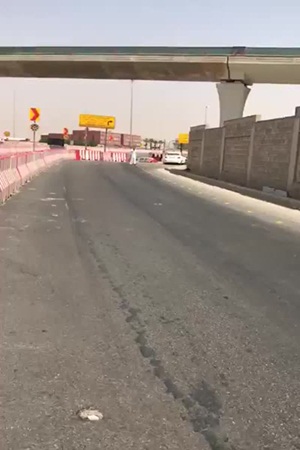 تحذير لقائدي السيارات على طريف الملك سلمان بالرياض
