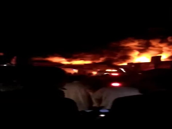 بالفيديو .. حريق ضخم في جدة