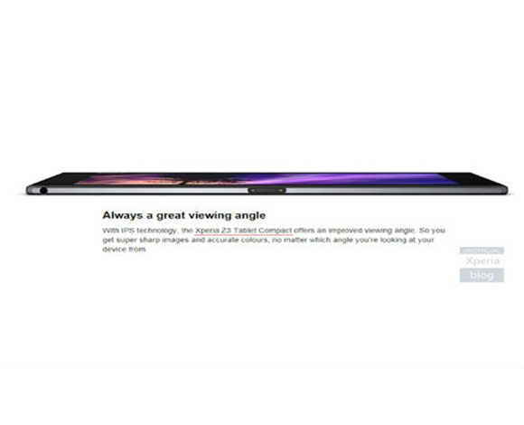  سوني تطلق الكمبيوتر اللوحي الجديد Xperia Z3 Tablet Compact