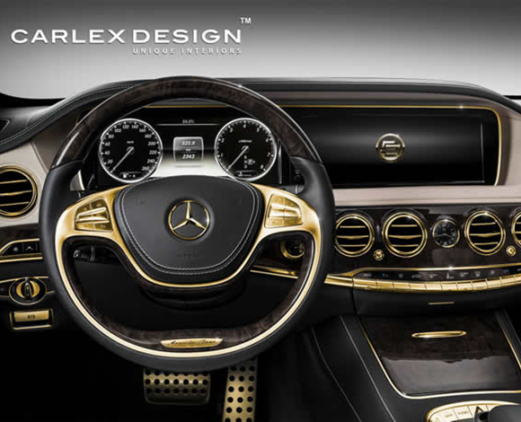 Carlex Design تضيف لمسات ذهبية لمرسيدس بينز  S63 AMG