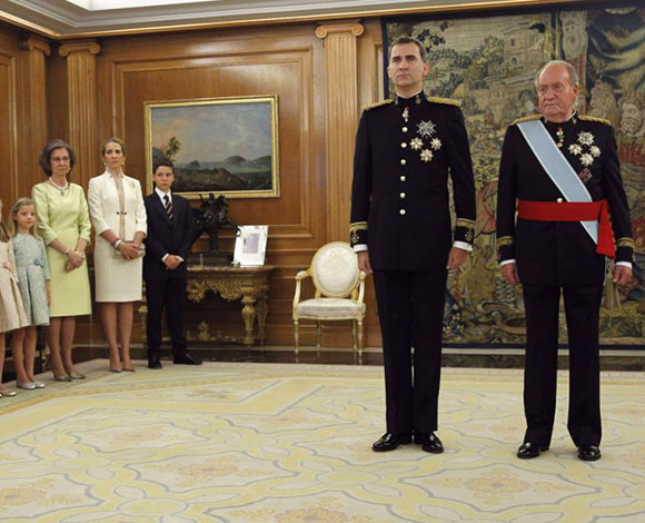 حفل تنصيب الامير فيليب ملكاً على اسبانيا 