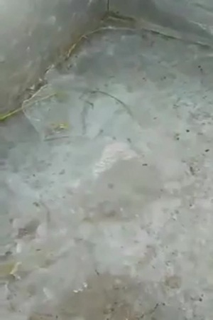 بالفيديو .. شاهد تجمد الماء في حائل