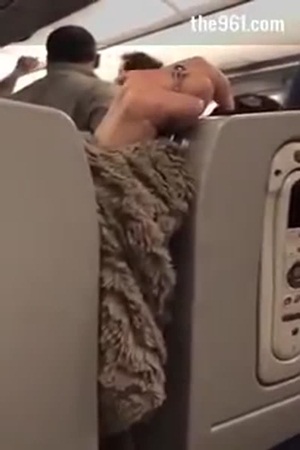 شاهد الشجار الذي تسبب في هبوط الطائرة اضطراريًا