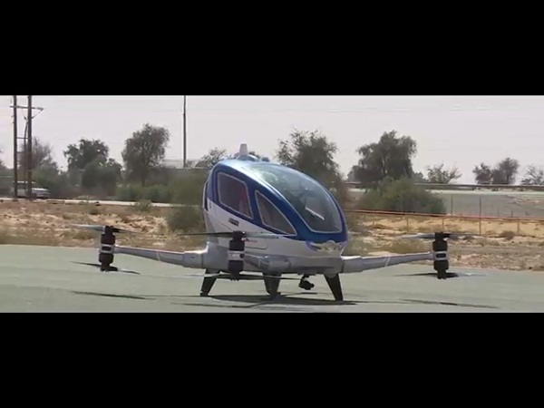 أول تاكسي طائر بدون طيار في دبي .. فيديو