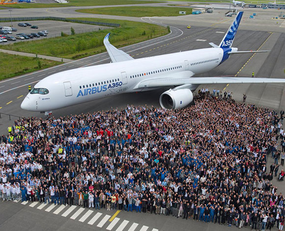 "Airbus 350 XWB" الطائرة النفاثة الأولى من نوعها 