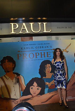 النجمة "سلمى حايك" لأول مرة في موطنها الأصلي "لبنان" لإطلاق فيلم "النبي"