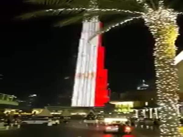 برج خليفة يتشح بالعلم المصري تضامنًا معها .. فيديو