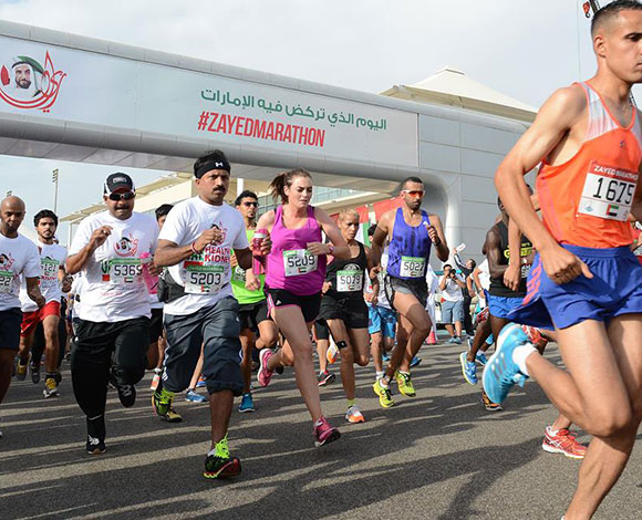 شاهد بالصور ماراثون زايد الخيري في أبوظبي