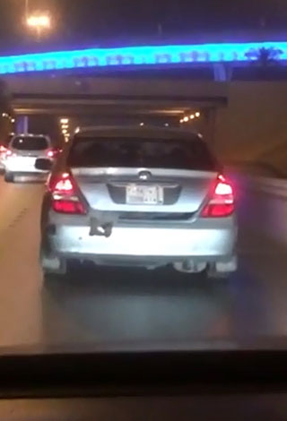 بالفيديو: فضيحة على طرقات الرياض