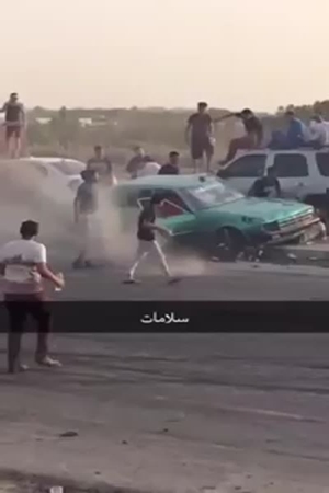بالفيديو .. إصابة 4 شباب بالقطيف بسبب التفحيط