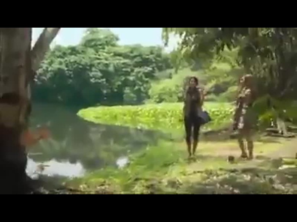 ظلت تتصور حتى التهمها التمساح .. فيديو