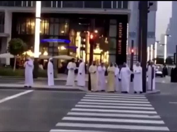 شاهد حاكم دبي وكيف تعامل مع إشارات المرور
