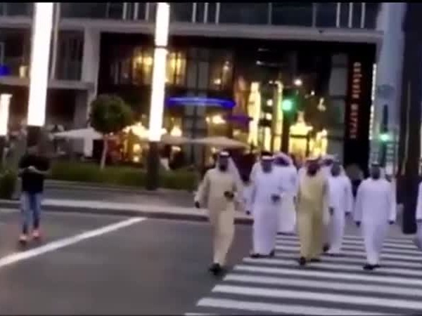 شاهد حاكم دبي وكيف تعامل مع إشارات المرور