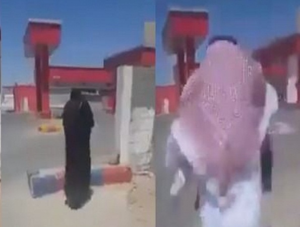 بالفيديو: سعودي تنكر بزي امرأة لأجل التسول!