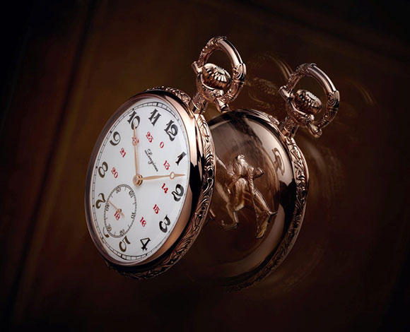 Longines Equestrian Lépine: ساعة للجيب من الذهب الوردي