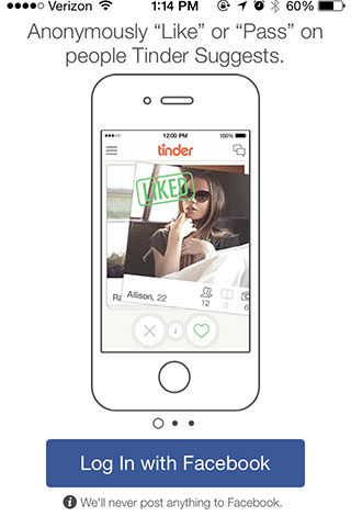 تطبيق Tinder للمواعدة