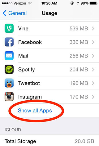 قم بتجهيز مساحة لتحميل iOS 8 بهذه الطريقة