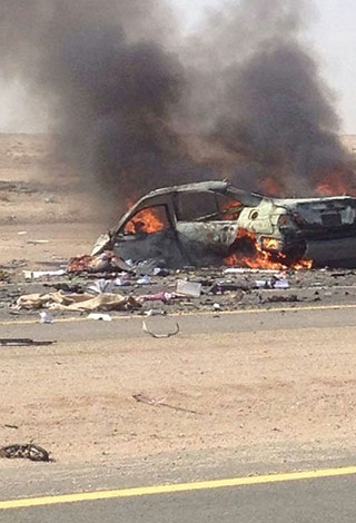 مصرع 9 أشخاص في حادث مروع في السعودية