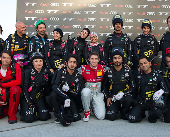 أودي TT كوبيه الجديدة في الشرق الأوسط تنطلق خلال عرض جريء في سكاي دايف دبي