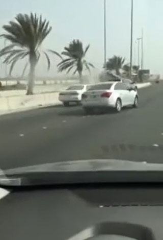 بالفيديو- أغرب حادث فيي السعودية !