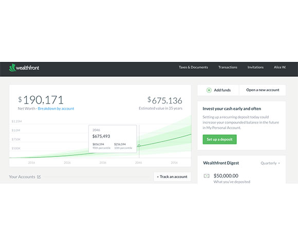 Wealthfront توفر خدمة الاشراف المالي عبر تقنية الذكاء الاصطناعي
