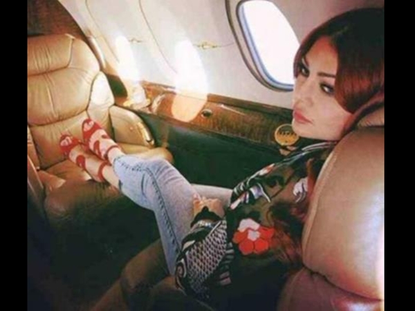 هيفاء وهبي تسلي نفيها والمعجبين بهذه الصور من على متن طائرتها الخاصة
