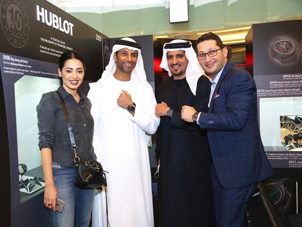 الشيخ منصور بن محمد بن راشد ال مكتوم وفايز السعيد احتفلا مع هوبلو الشرق الاوسط في دبي