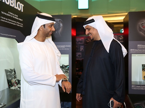 الشيخ منصور بن محمد بن راشد ال مكتوم وفايز السعيد احتفلا مع هوبلو الشرق الاوسط في دبي