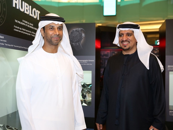 الشيخ منصور بن محمد بن راشد ال مكتوم وفايز السعيد احتفلا مع هوبلو الشرق الاوسط في دبي