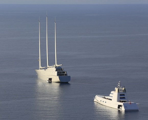 نظرة على اليختين العملاقين Motor yacht A  وSailing yacht A