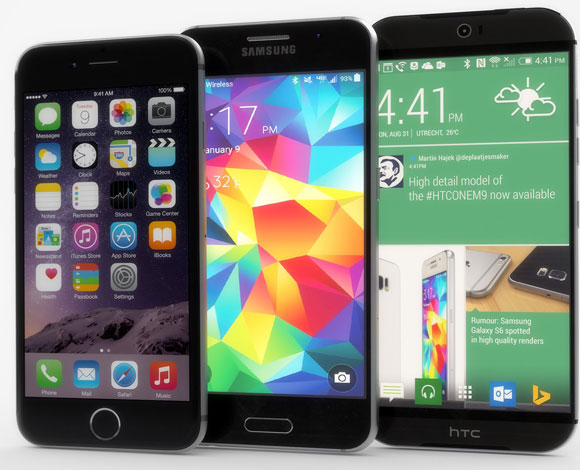 من يفوز في رأيك: ايفون6 او غالاكسي اس 6 او HTC One M9؟