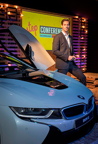 سيّارة BMW i8 تأسر قلوب الضيوف في مؤتمر "ستيب"