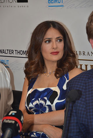 النجمة "سلمى حايك" لأول مرة في موطنها الأصلي "لبنان" لإطلاق فيلم "النبي"