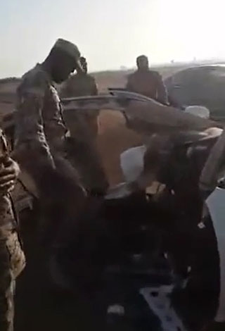 شاهد بالفيديو أعنف حادث سير في السعودية