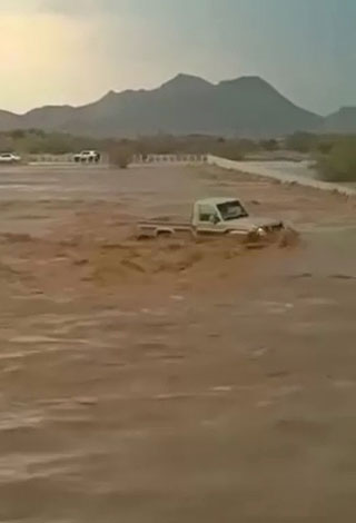 بالفيديو- سعودي يخاطر بنفسه