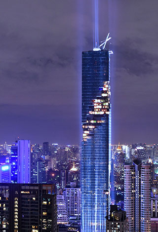 إليك بالصور ... احتفال افتتاح برج Mahanakhon  في بانكوك