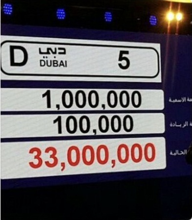 بالفيديو: ملياردير هندي يشتري لوحة رقم 5 بقيمة 33 مليون درهم!