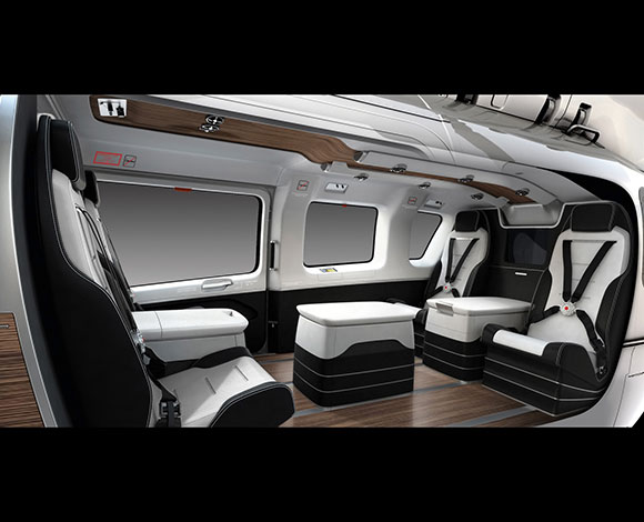هيليكوبتر Airbus EC145 الفاخرة مع لمسة من مرسيدس بينز