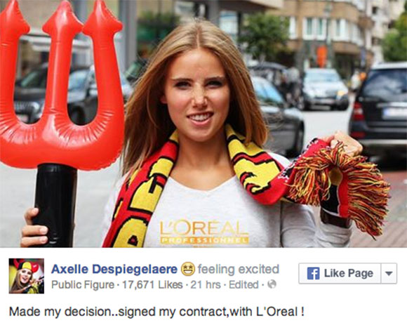 من هي أكسيل ديسبيجلير ... وما سر مطاردة لوريال لها من مدرجات المونديال؟ 