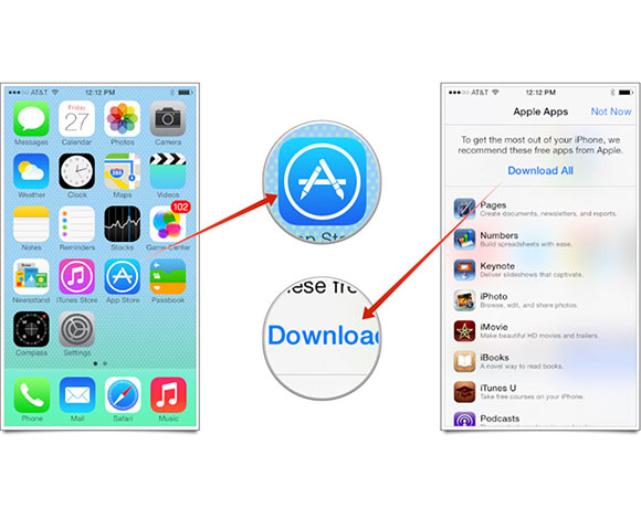 تحميل برامج الايفون بطريقة مجانية على نظام iOS 7 وهواتف ايفون 5 اس